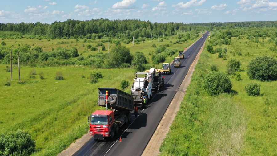 В Ярославской области завершается ремонт еще одного участка дороги Данилов – Середа