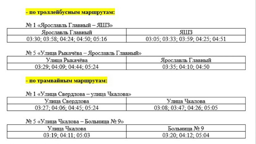 В Ярославле в новогоднюю ночь будет работать общественный транспорт