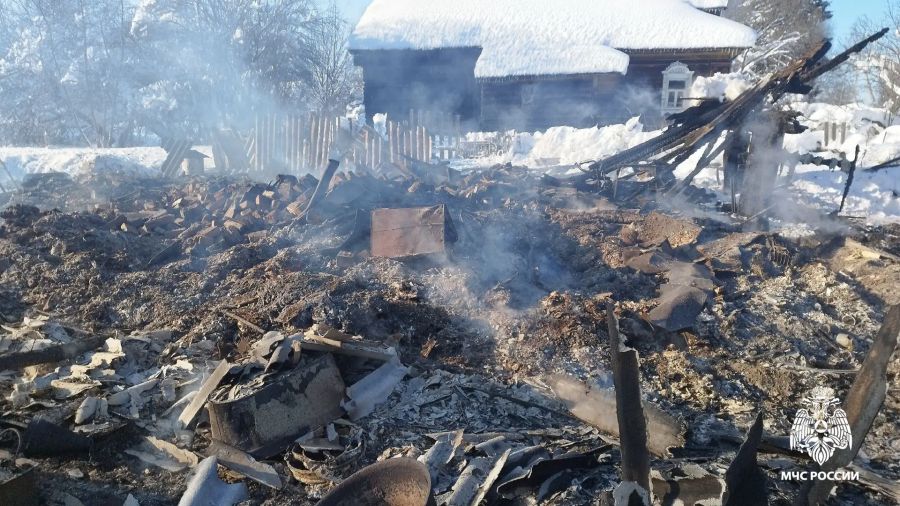 В Ярославской области из-за печи сгорел частный дом
