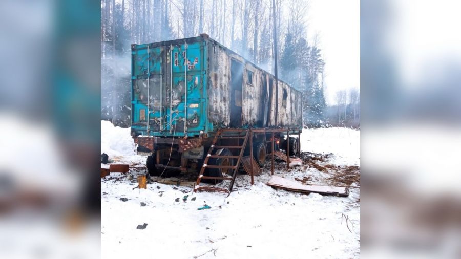В Любимском районе из-за возгорания в строительном вагончике пострадали несколько человек