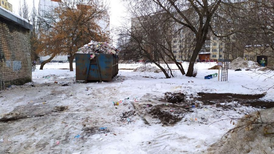 В Рыбинске на улице Моторостроителей ликвидировали свалку