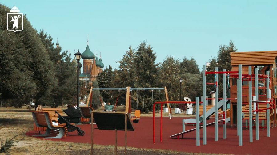 В парке 1000-летия города Ярославля открыли новую детскую площадку