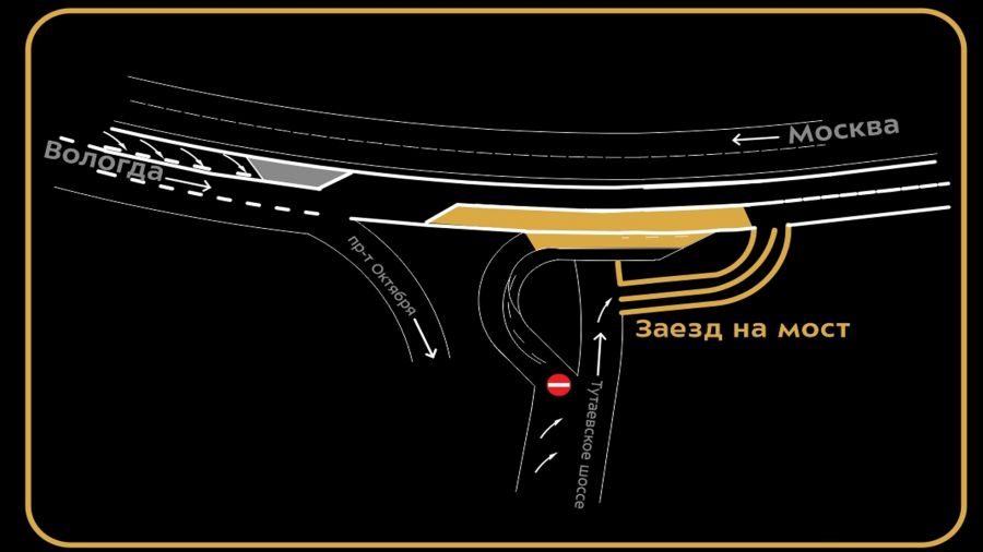 В Ярославле изменится схема движения по эстакадной части Юбилейного моста