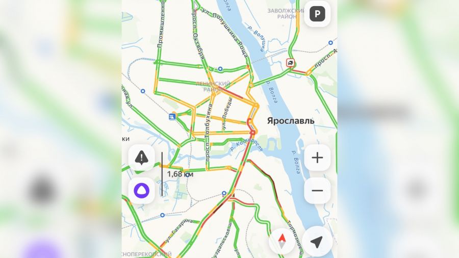 Ярославль «встал» в огромные пробки