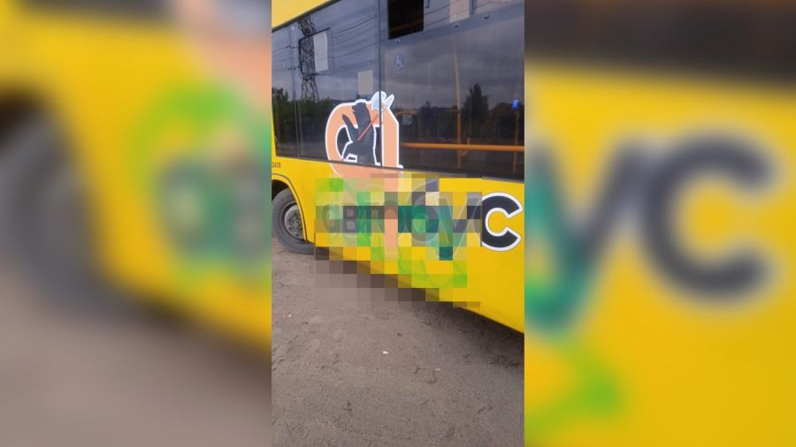 В Ярославле вандал разрисовал автобус