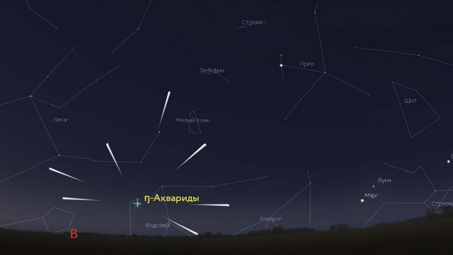 Жители Ярославской области смогут увидеть звездопад эта-Аквариды